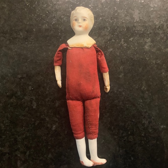 Porcelain and Cloth Made in Japan Doll - Picture 5 of 6